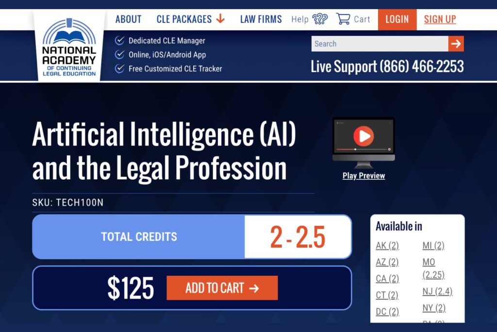 NACLE AI CLE Courses