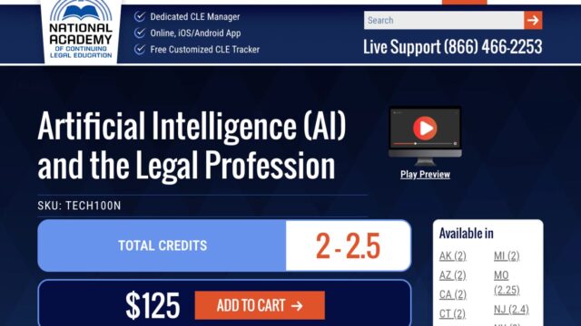 NACLE AI CLE Courses