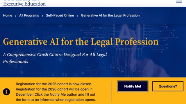 Generative AI for the Legal Profession - UC Berkeley Law