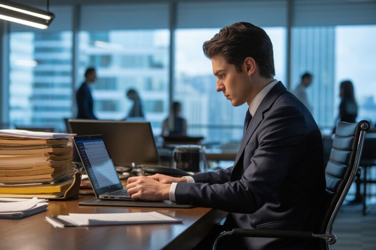 Junior associate working in law firm